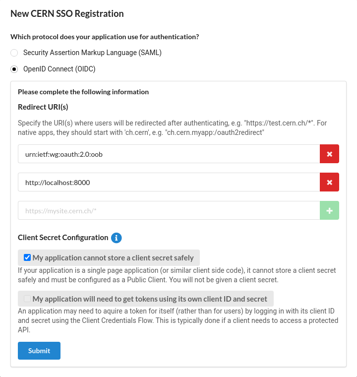 OIDC Application Portal