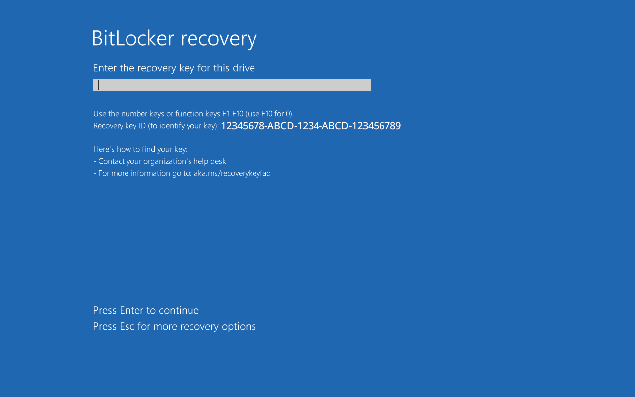 BitLocker recovery